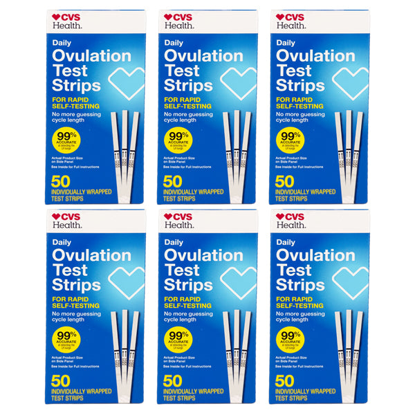 6 Pack - CVS Health Daily Ovulation Test Strips 50 Count Each CVS